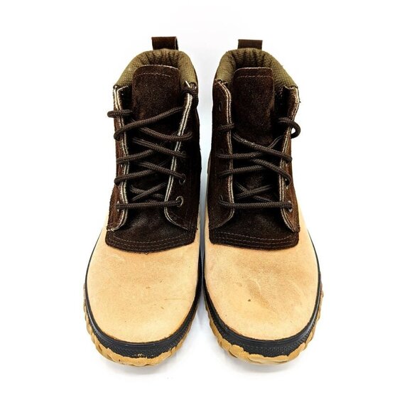 Vintage Women's 9 (40) American Eagle Rawhide & Tanned Leather Splash Duck Boots - Picture 3 of 7